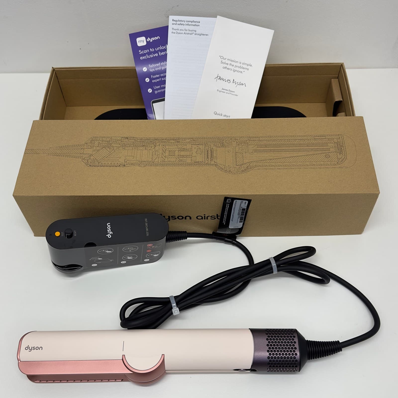 Dyson Airstrait HT01 Straightener Ceramic Pink - Wet & Dry - Opened, Unused