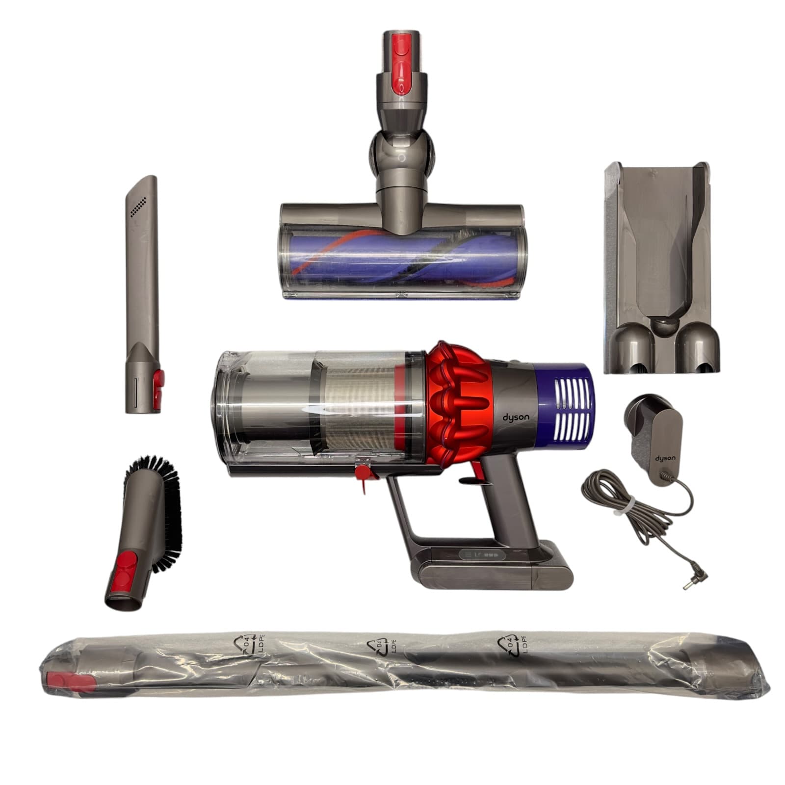 Dyson V10 Red Cordless Vacuum Cleaner ✔fitted New Bin/Filter/Wand - Excellent ⭐️